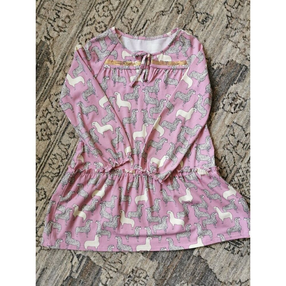 Egg New York Llama Dress 4Y NWOT